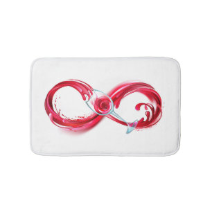 Tapis De Bain L'infini avec du vin rouge