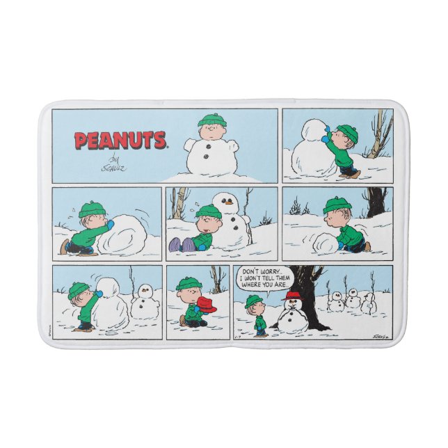Tapis De Bain Linus Construit Un Snowman (Devant)