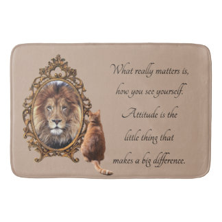 Tapis De Bain Lion d'inspiration pour lunettes de chat Vintage