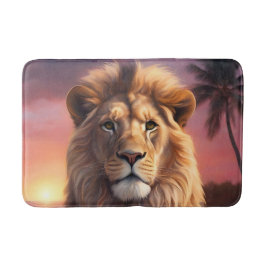 Tapis De Bain Lion sur la plage