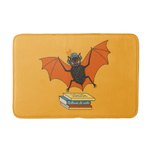 Tapis De Bain Lire Chauve-Souris Bibliothécaire fantaisiste av