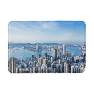 Tapis De Bain Littoral Tsim Sha Tsu, île de Hong Kong, Asie
