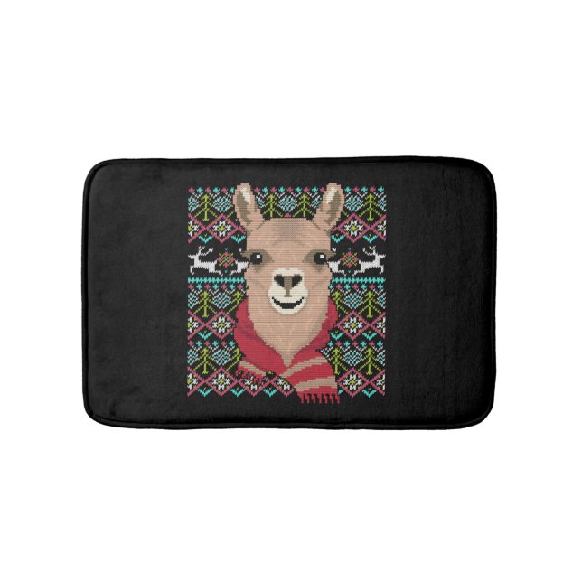 Tapis De Bain Llama Noël laid (Devant)