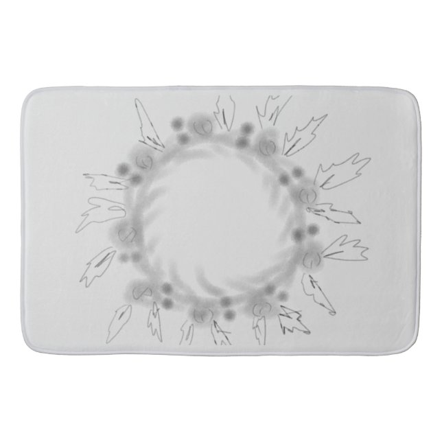 Tapis De Bain Logo personnalisé simple et élégant ici société t  (Devant)