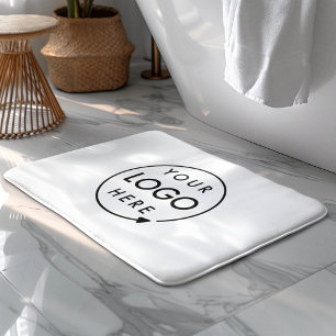Tapis De Bain Logo professionnel minimaliste Blanc professionnel