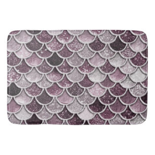 Tapis De Bain L'or rose rougissent des échelles de sirène de
