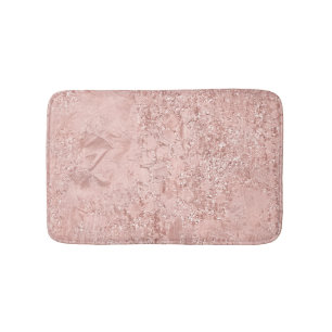 Tapis De Bain L'or rose rougissent rose rose de luxe de verre