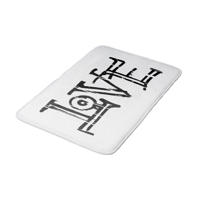 Tapis De Bain Love word typography (Angle)