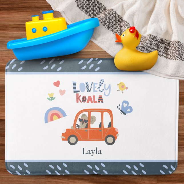 Tapis De Bain Lovely Koala Little Girl Prénom mignon animal (Créateur téléchargé)