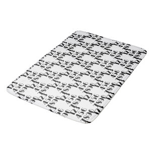 Tapis De Bain Lumière Élégante Noir et Blanc : 0 à 9