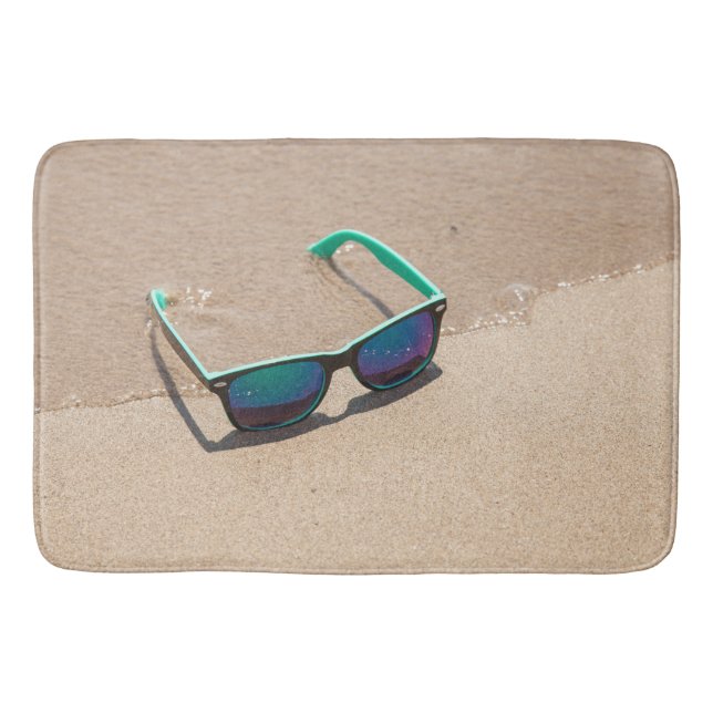Tapis De Bain Lunettes de soleil sur la plage (Devant)