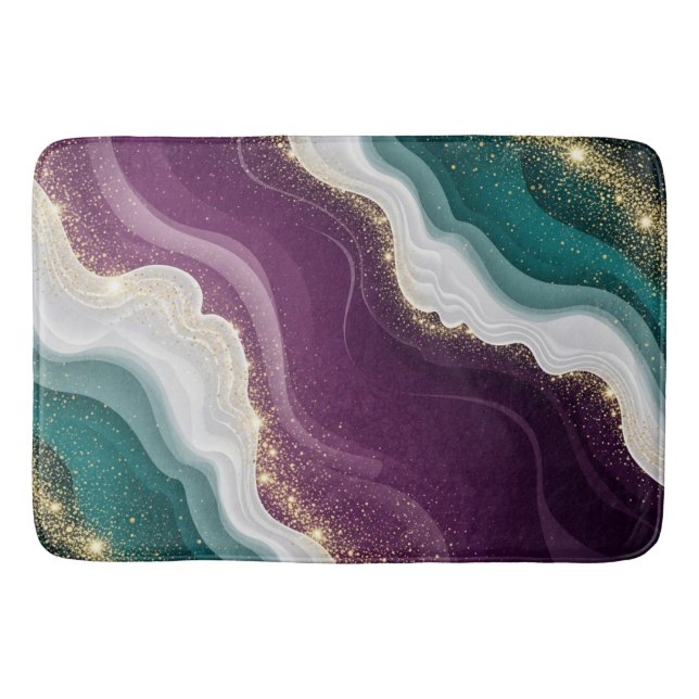 Tapis De Bain Luxury Gold Glitter Marble Pattern (Devant)