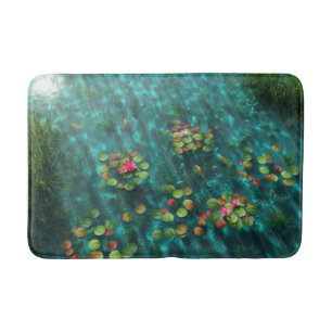 Tapis De Bain Lys sur le matelas d'eau