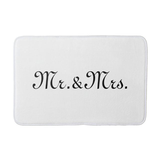 Tapis De Bain M. & Mme noir blanc (Devant)