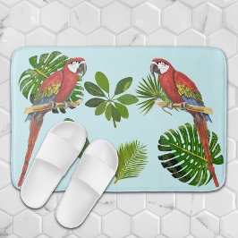 Tapis De Bain Mâchoire Et Foliage Tropical