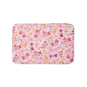 Tapis De Bain Magenta Love & Butterflies_02 Saint-Valentin Mat