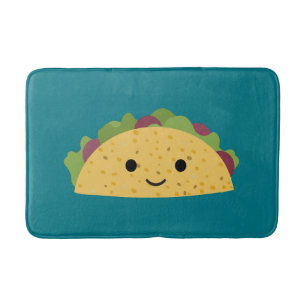Tapis De Bain Magnifique Caricature Kawaii Souriant Taco