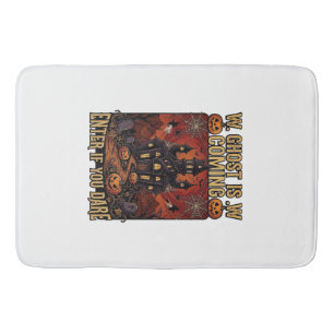Tapis De Bain Maison Hantée Halloween Fantôme Arrive Citrouilles