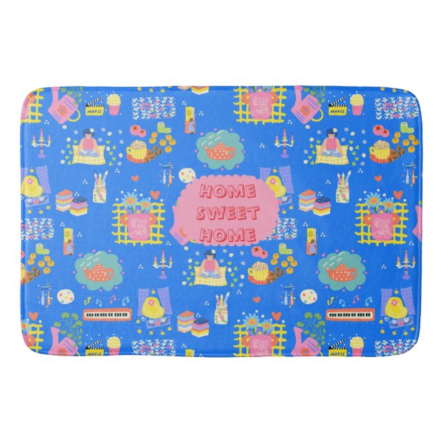 Tapis De Bain Maison personnalisée Sweet Home (Devant)