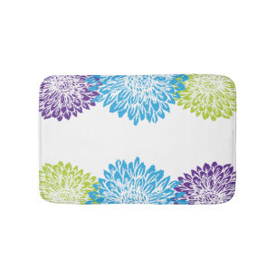 Tapis De Bain Mamans bleues, de pourpre et de vert de chaux