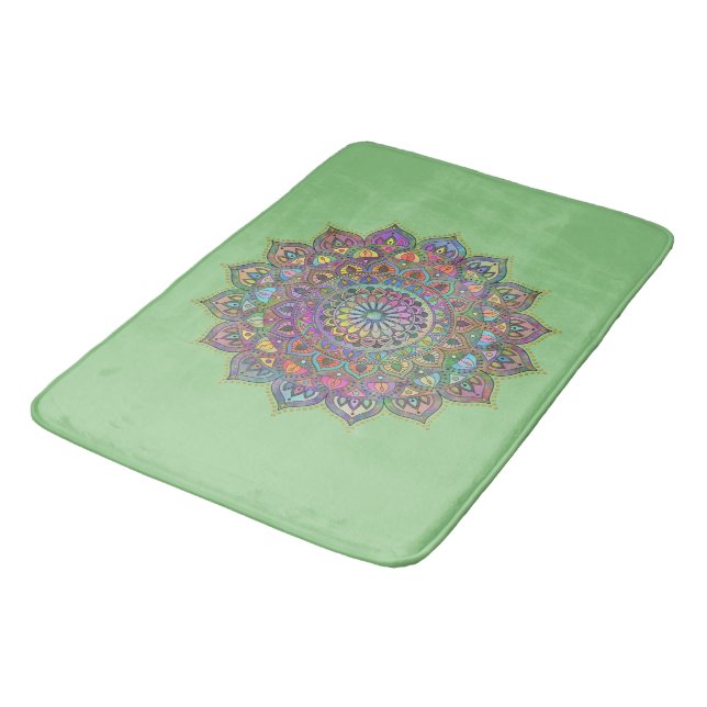 Tapis De Bain Mandala Inde Style 1 (Angle)