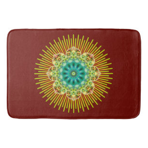 Tapis De Bain Mandala Lotus jaune vert + votre backgr. & idées