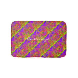 Tapis De Bain mandalas jaune pourpre Thunder_Cove