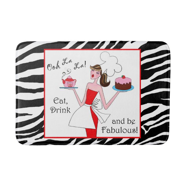 Tapis De Bain "Mangez, buvez et soyez fabuleux" DIVA Rug (Devant)