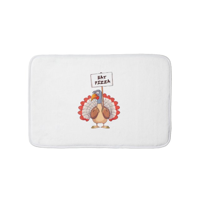 Tapis De Bain Mangez Pizza Turquie Thanksgiving Adulte Vegan Amu (Devant)