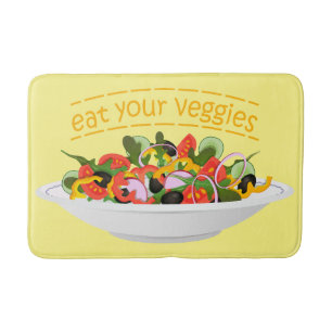 Tapis De Bain Mangez vos Légumes Citer salade fraîche mélange bo
