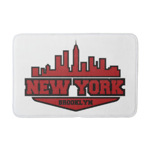 Tapis De Bain Manuscrit de style de bloc de Brooklyn New York