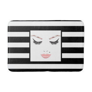 Tapis De Bain Maquillage Rose Gold Visage Sourcils Lèvres Beauté