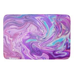 Tapis De Bain Marbre Abstrait pourpre