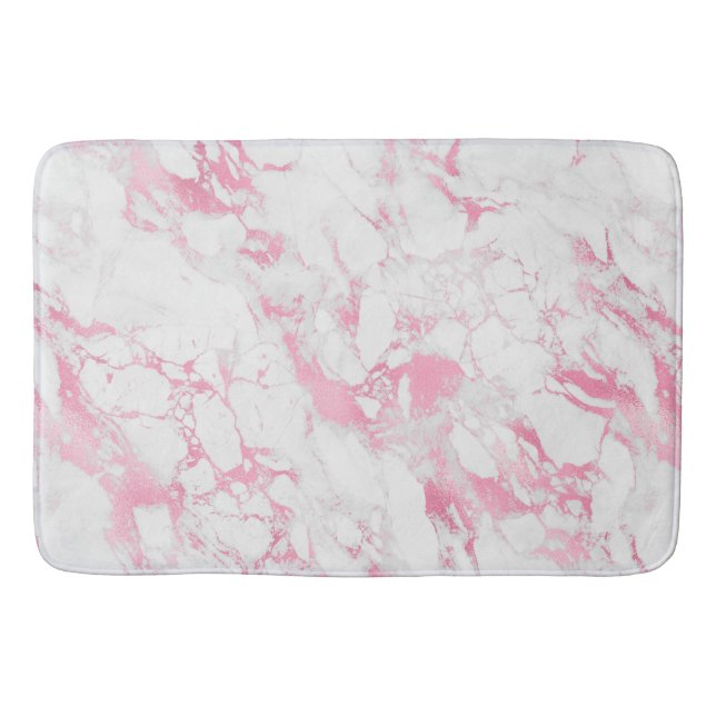 Tapis De Bain Marbre blanc rose (Devant)