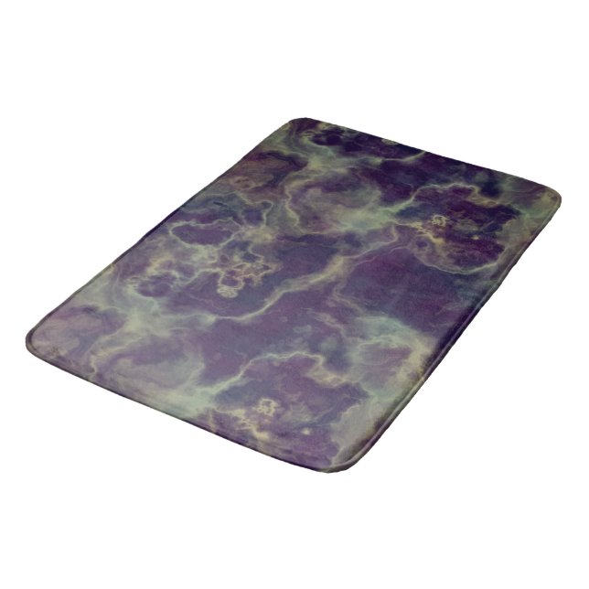 Tapis De Bain marbre bleu abstrait (Angle)