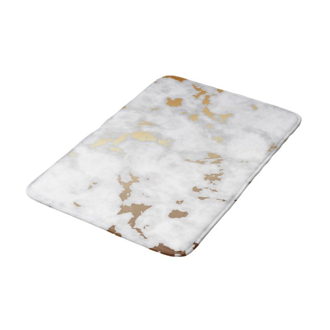 Tapis De Bain Marbre d'or design classe (Angle)