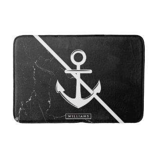Tapis De Bain Marbre et Ancre