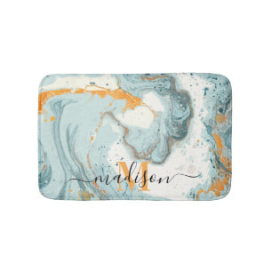 Tapis De Bain Marbre et Parties scintillant Abstrait