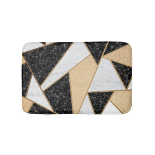 Tapis De Bain Marbre géométrique cool
