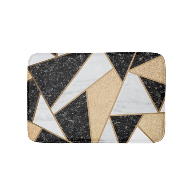 Tapis De Bain Marbre géométrique cool (Devant)