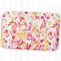 Marbre rétro Abstrait Motif rose jaune rouge