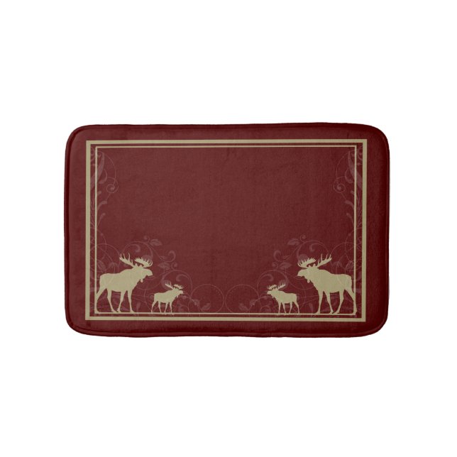 Tapis de bain marron rustique de mousse de mémoire (Devant)