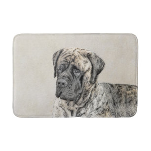 Tapis De Bain Mastiff anglais (Brindle) Peinture - Chien Art