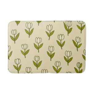 Tapis De Bain Mat Bain Tulipe Blanche