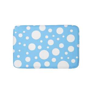 Tapis De Bain Mat de bain à points bleus