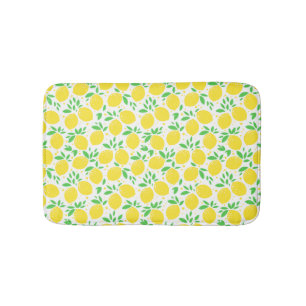 Tapis De Bain Mat de bain aux citrons jaunes