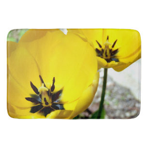 Tapis De Bain Mat de bain de tulipe jaune
