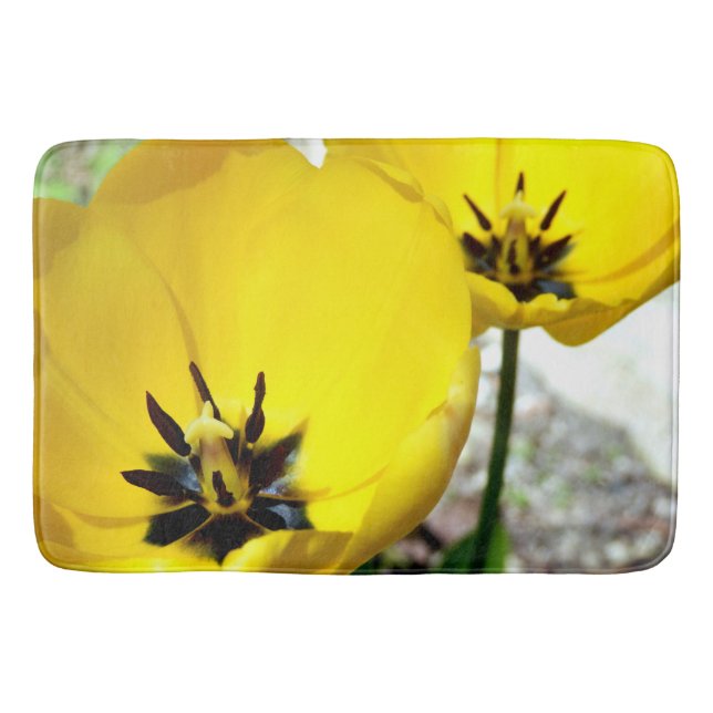 Tapis De Bain Mat de bain de tulipe jaune (Devant)