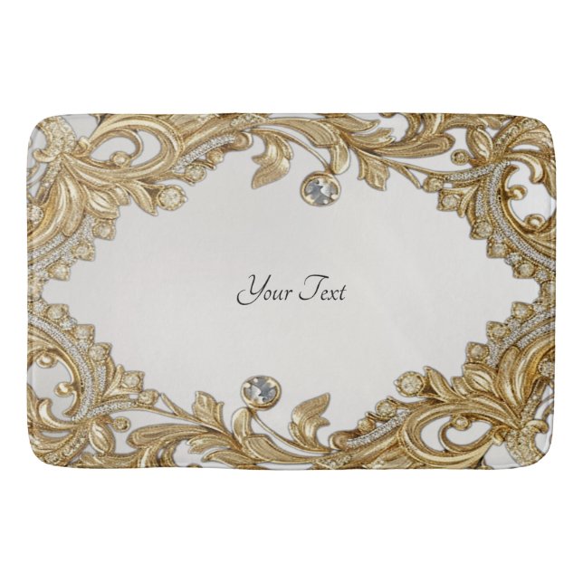 Tapis De Bain Mat de bain d'or décoratif (Devant)