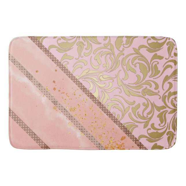 Tapis De Bain Mat de bain d'or rose (Devant)